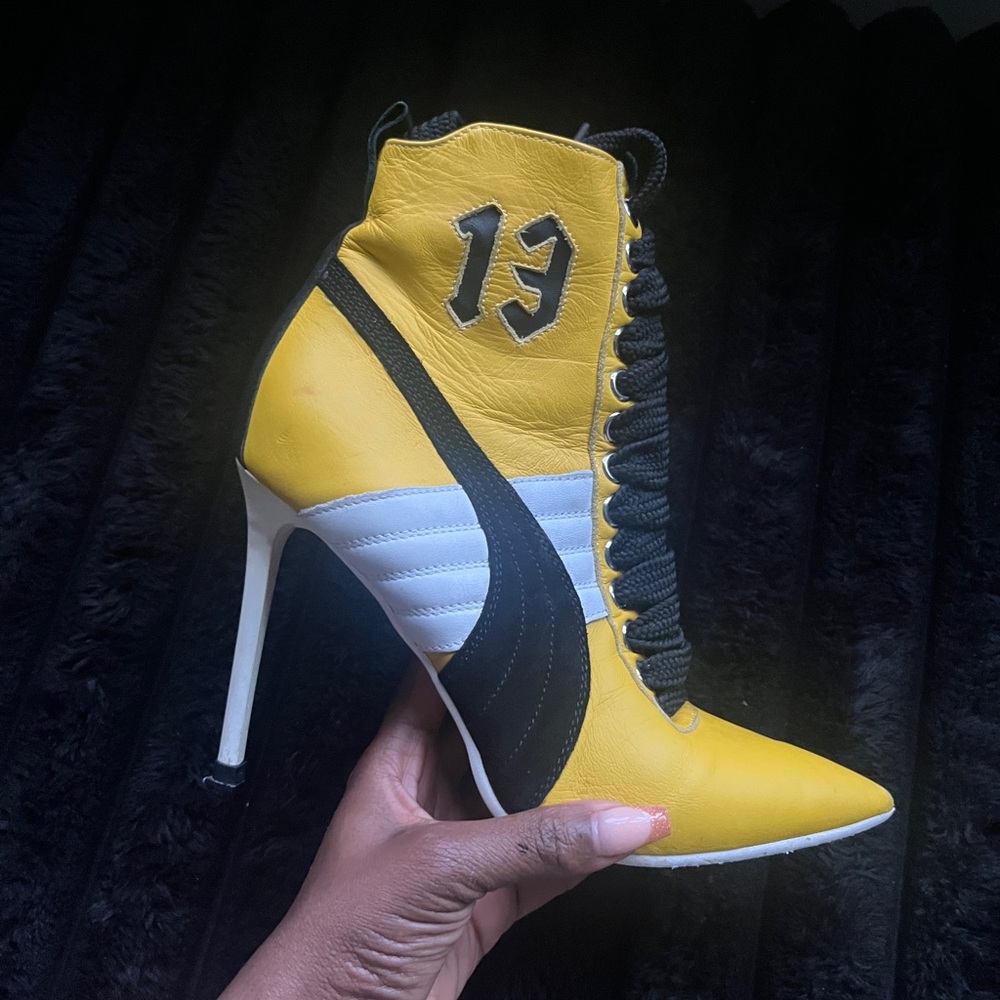 Fenty X Puma Leather Lace-Up Booties By Rihanna